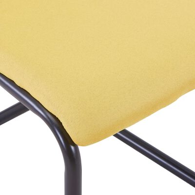 vidaXL Конзолни трапезни столове, 2 бр, жълти, текстил