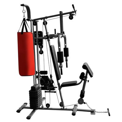 vidaXL Многофункционален домашен фитнес уред с 1 боксова круша 65 кг