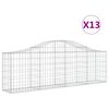 vidaXL Габионни кошници арка 13 бр 200x30x60/80 см поцинковано желязо