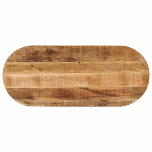 vidaXL Плот за маса 80x40x3,8 см овален масивно дърво грубо манго