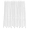 vidaXL Перде от дантела С завеси Флорален Бяло 140 x 200 cm Полиестер