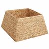 vidaXL Коло за коледно дърво Квадратна Кафяво 50 x 50 x 25 cm