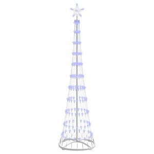 vidaXL LED Коледна Елха Синьо 190 cm Метал