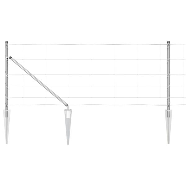 vidaXL Стълб за ограда. Галванизирана 25 x 0,8 m Стомана