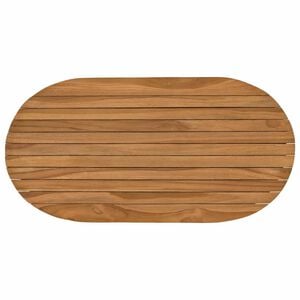 vidaXL Топ за маса 80 x 40 x 3,5 см Овална Солидно тиково дърво