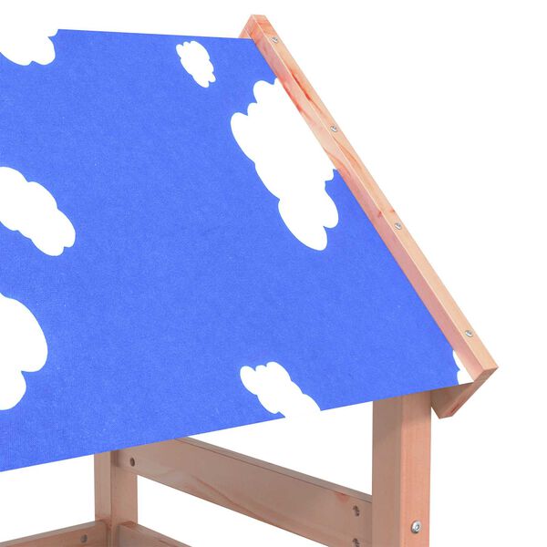 vidaXL Игрална кула Кафяво Солидна Дъгласова дървесина