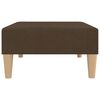 vidaXL 2-местен разтегателен диван с табуретка, кафяв, текстил