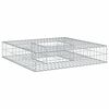 vidaXL Габиона повдигнато легло 100 x 100 x 20 cm Сребрист