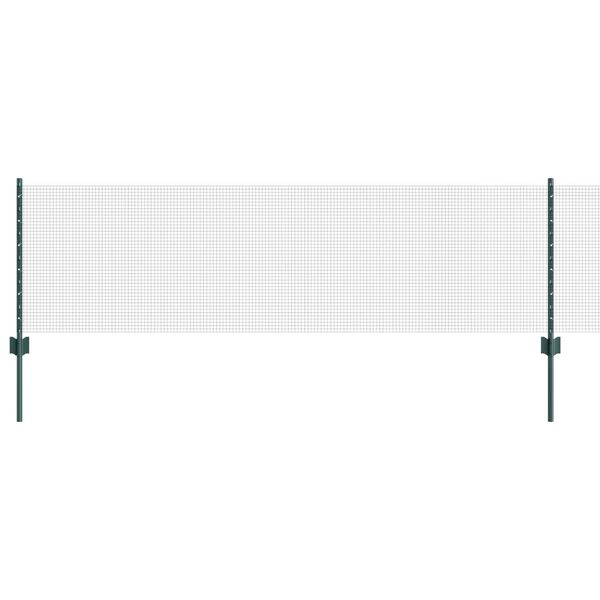 vidaXL Ограда с пост Зелен 0,6 x 100 м Стомана и PVC