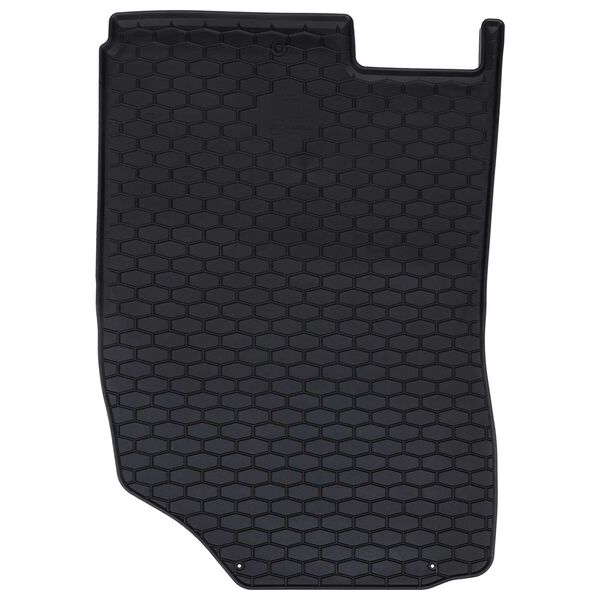 vidaXL Автомобилен килим 4 pcs Черен Каучук