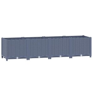 vidaXL Повдигната леха, 160x40x38 см, полипропилен