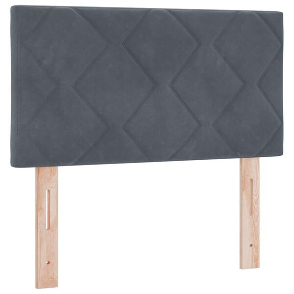 vidaXL Легло с пружинирана основа Тъмен сив 200 x 80 см Кадифе