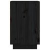 vidaXL Нощно шкафче, черно, 40x34x55 см, борово дърво масив