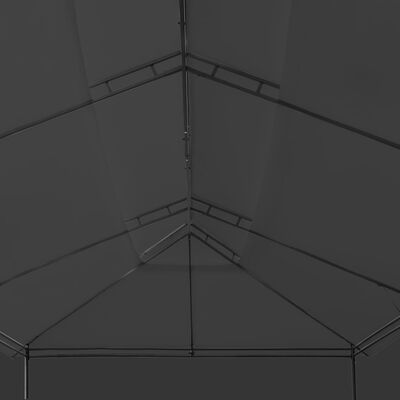 vidaXL Градинска шатра със завеси, 600x298x270 см, антрацит