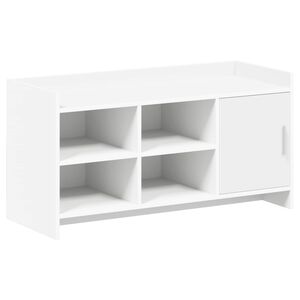 vidaXL Шкаф за обувки Бяло 100 x 39,5 x 51 см Инженерна дървесина