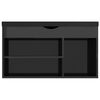 vidaXL Пейка за обувки, черен гланц, 80x30x47 см, инженерно дърво