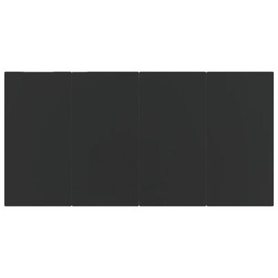 vidaXL Градински трапезен комплект, 5 части, черен, полиратан