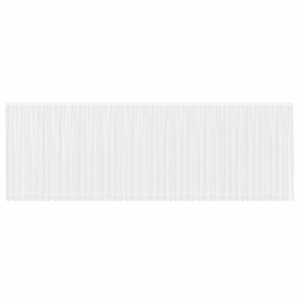 vidaXL Перде от дантела С завеси Флорален Бяло 245 x 1200 см Полиестер