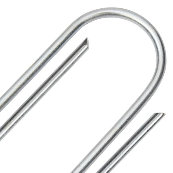 vidaXL Колчета за земя U-образни 50 бр 15x3,5 см поцинкована стомана