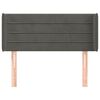 vidaXL Горна табла за легло, тъмносива, 83x16x78/88 см, кадифе