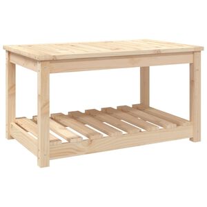 vidaXL Градинска маса, 82,5x50,5x45 см, борово дърво масив