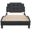 vidaXL Рамка за легло с LED без матрак Zadar черна 100x203 см