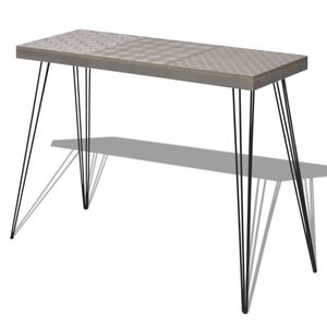 vidaXL Конзолна маса 90х30х71,5 см, сива