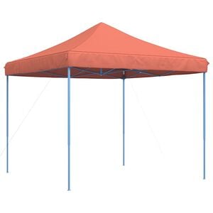 vidaXL Сгъваема парти шатра, pop-up, теракота, 292x292x315 см