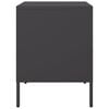 vidaXL Нощно шкафче, черно, 36x39x50,5 см, стомана