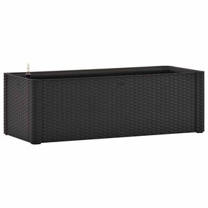 vidaXL Градинска повдигната леха, самополивна, антрацит, 100x43x33 см