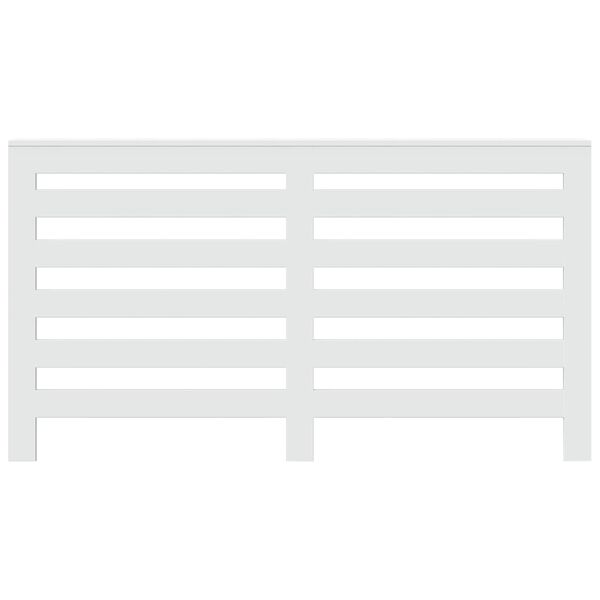 vidaXL Капак за радиатор, бял, 149x20x82 см, инженерно дърво