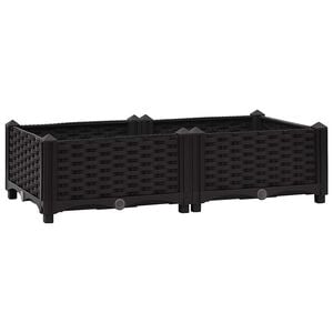 vidaXL Повдигната леха, 80x40x23 см, полипропилен