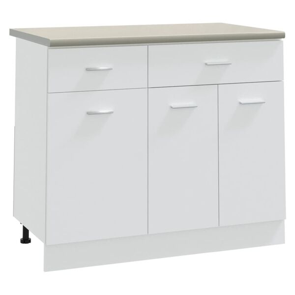 vidaXL Кухненски плот, кремав, 100x60x2,8 см, ПДЧ