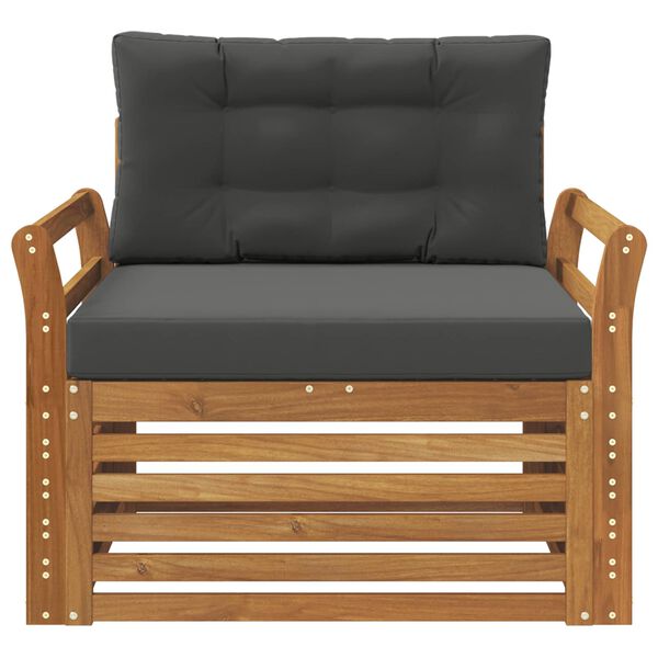 vidaXL Комплект дивани за открито Солидно акациево дърво и полиестер