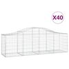 vidaXL Габионни кошници арка 40 бр 200x50x60/80 см поцинковано желязо
