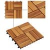 vidaXL Плочка за decking 10 pcs Кафяво 30 x 30 cm Дърво от Акация