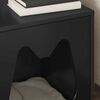 vidaXL Къща за котки Черно 42,5 x 40 x 53,5 см Инженерно дърво