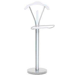 vidaXL Стояща закачалка за костюм, 45x35x107 см, бяла