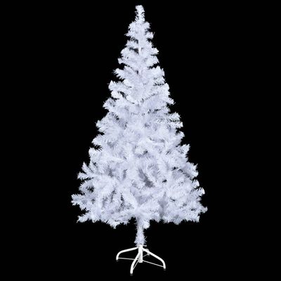 vidaXL Изкуствена осветена коледна елха със стойка, 150 см, 380 клонки