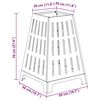 vidaXL Огнище Кафяво 50 x 50 x 70 cm Патинираща стомана