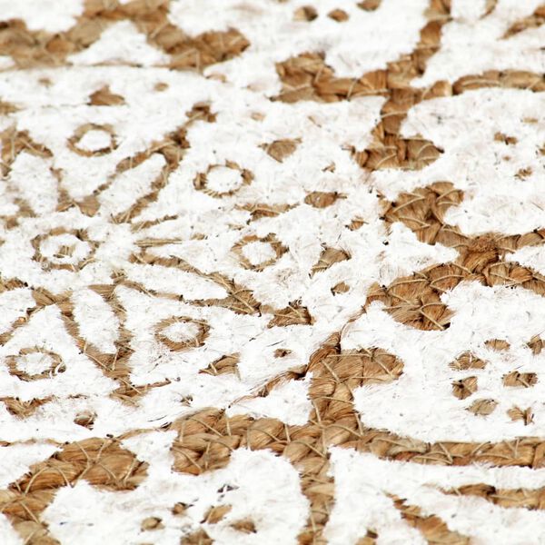 vidaXL Подложки за хранене, 4 бр, бели, 38 см, кръгли, юта