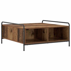 vidaXL Масичка за кафе Старо дърво 90 x 90 x 41 см Инженерна дървесина