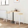 vidaXL Обедени столове 2 pcs Бяло 46 x 37 x 63 см Солидно гумено дърво