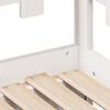 vidaXL Дневно легло с уширение и чекмеджета без матрак бял 90x190 см