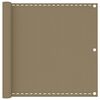 vidaXL Балконски параван, таупе, 90x300 см, HDPE