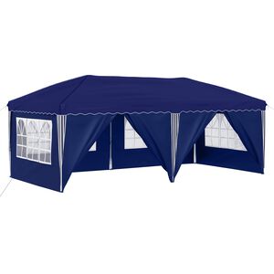 vidaXL Поп-ъп парти палатка 575 x 288 x 245 см Синьо