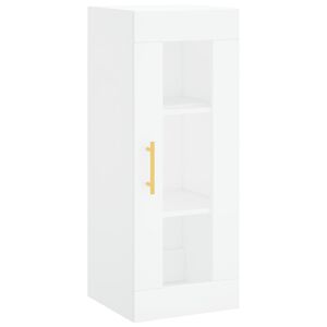 vidaXL Стенен шкаф бял 34,5x34x90 см