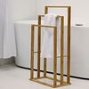Bathroom Solutions Бамбукова стойка за хавлии с 3 пръти