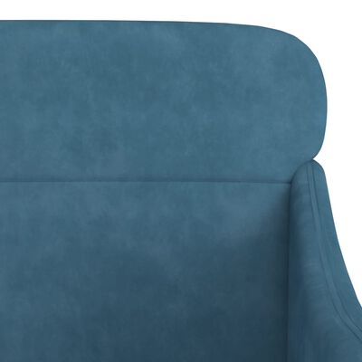 vidaXL Кресло, синьо, 63x76x80 см, кадифе