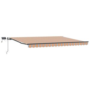 vidaXL Прибираща се тента Многоцветен 400 &times; 350 cm Тъкан и алуминий